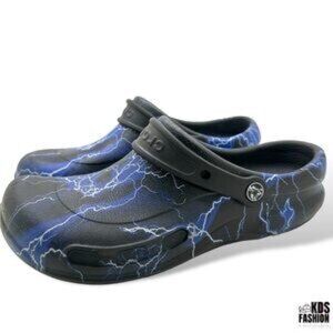 Crocs Black Lightning Bolt “Bistro” Clogs Men 12